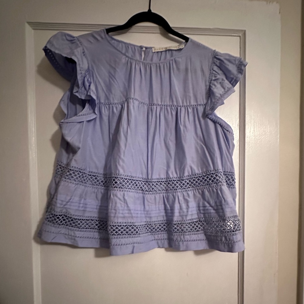 Marie Oliver Periwinkle top!
